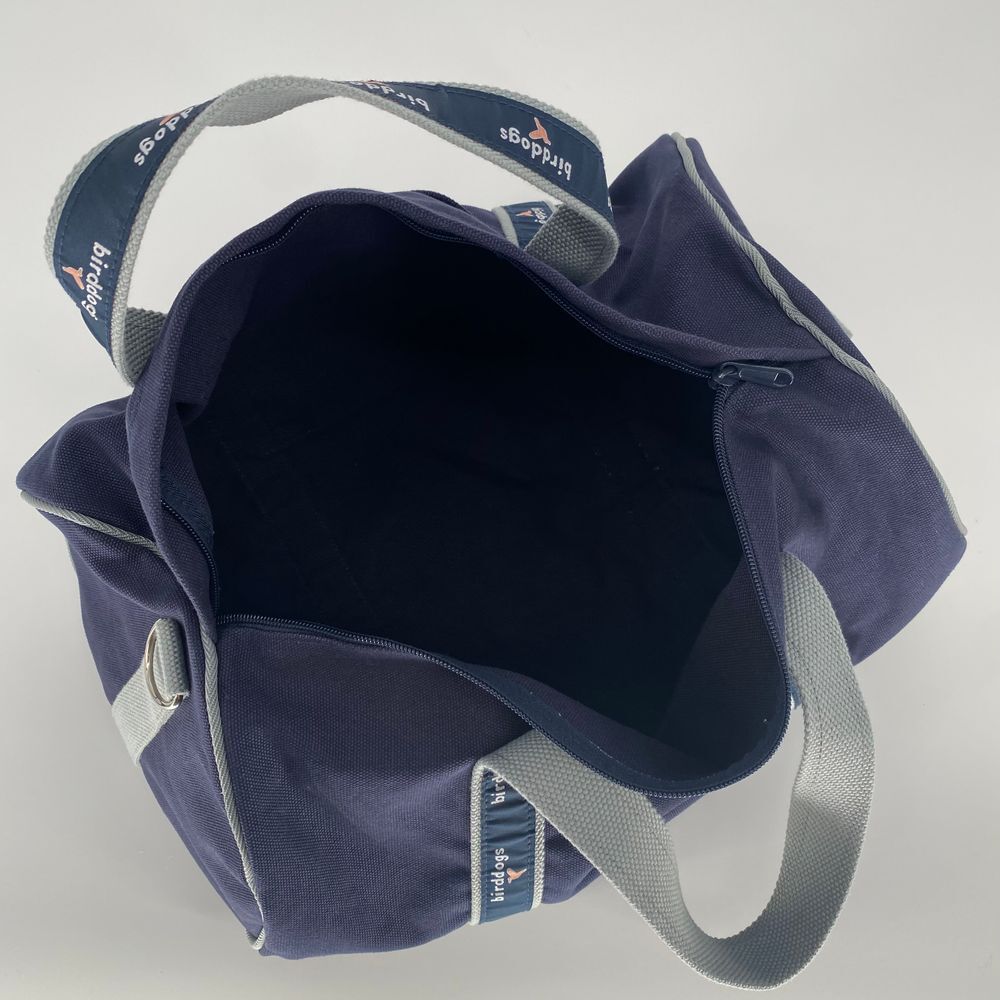 Birddogs Duffle Gym Bag Canvas Travel Carry On Weekend‎ Bag Navy Blue Logo - Picture 5 of 5